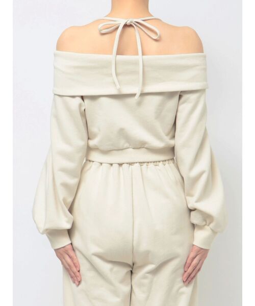 EATME（イートミー）の「オフショルパーカーデザインTOP（セットアップ可能）（パーカー・レディース・ネイビー/ブラック/アイボリー・FREE）」の22枚目の写真