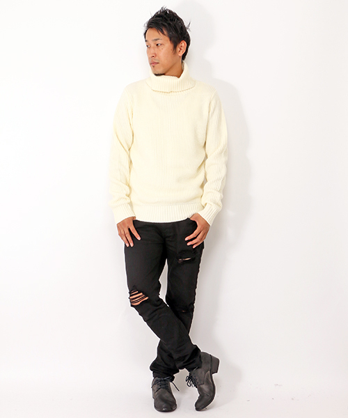 VENCEEXCHANGE(ヴァンスエクスチェンジ)の「タートルネックニットPO(ニット/セーター・メンズ・ブラック/ブルー/ベージュ・LARGE/MEDIUM)」の3枚目の写真