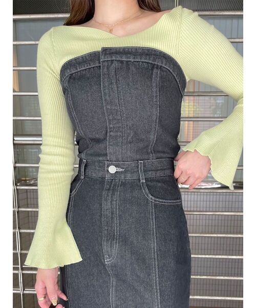 LAGUNAMOON（ラグナムーン）の「デニムビスチェ（ベスト・レディース・ブラック/インディゴブルー・FREE）」の16枚目の写真