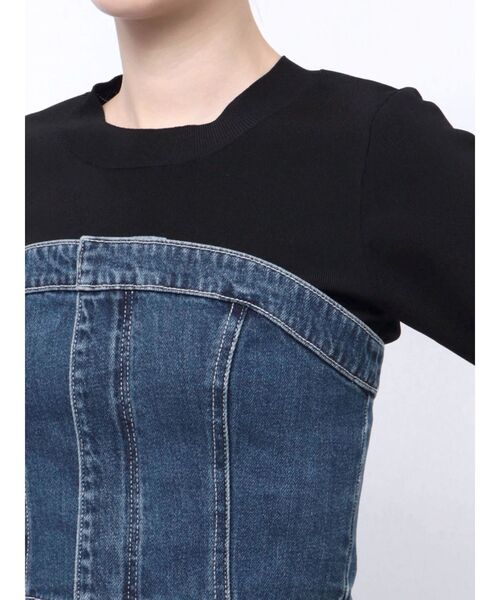 LAGUNAMOON（ラグナムーン）の「デニムビスチェ（ベスト・レディース・ブラック/インディゴブルー・FREE）」の11枚目の写真