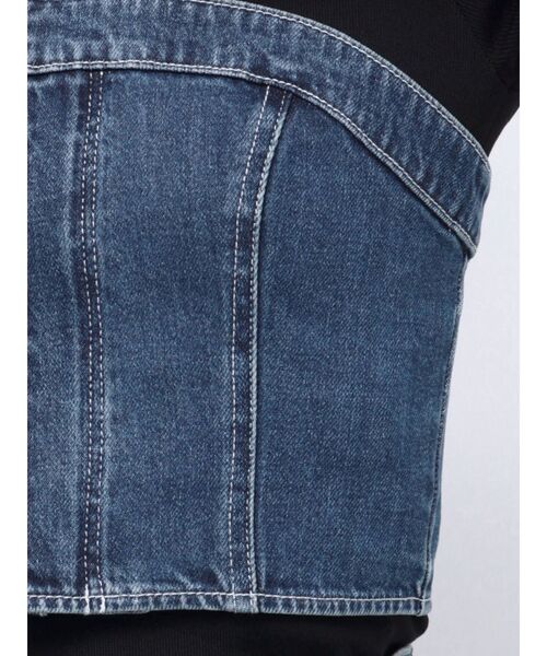 LAGUNAMOON（ラグナムーン）の「デニムビスチェ（ベスト・レディース・ブラック/インディゴブルー・FREE）」の10枚目の写真