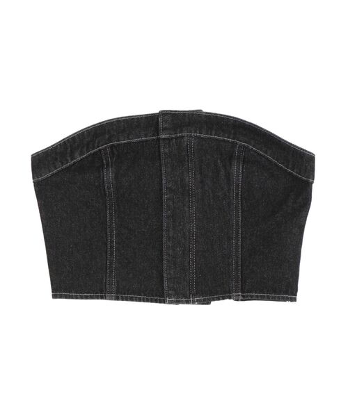 LAGUNAMOON（ラグナムーン）の「デニムビスチェ（ベスト・レディース・ブラック/インディゴブルー・FREE）」の5枚目の写真