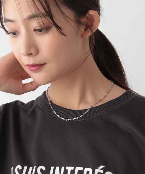 GLOBAL WORK(グローバルワーク)の「ステンレスショートネックレス/132105(ネックレス・レディース・ゴールド系3/ゴールド系1/シルバー系2/シルバー系/シルバー系1/ゴールド系2・ONE SIZE)」の3枚目の写真