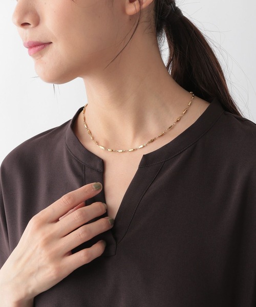 GLOBAL WORK(グローバルワーク)の「ステンレスショートネックレス/132105(ネックレス・レディース・ゴールド系3/ゴールド系1/シルバー系2/シルバー系/シルバー系1/ゴールド系2・ONE SIZE)」の2枚目の写真