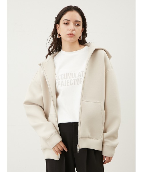 Mila Owen（ミラオーウェン）の「フーディ（パーカー・レディース・アイボリー/グレー/チャコールグレー/ベージュ・FREE）」の2枚目の写真