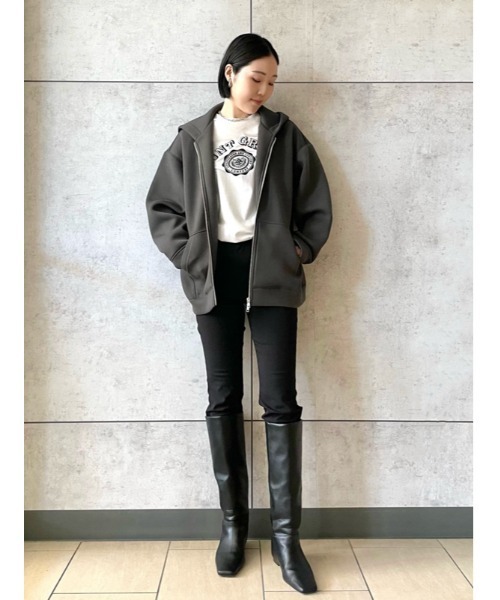 Mila Owen（ミラオーウェン）の「フーディ（パーカー・レディース・アイボリー/グレー/チャコールグレー/ベージュ・FREE）」の21枚目の写真