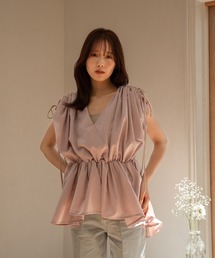 mideal | gather ribbon blouse / ギャザーリボンブラウス(シャツ/ブラウス)