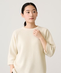 【JEMORGAN / ジェーイーモーガン】ワッフル７分袖ラグランラウンドTシャツ