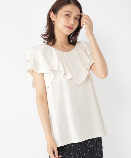 tシャツ フリルカラープルオーバー レディース studio CLIP（スタディオクリップ）の「フリルカラープル