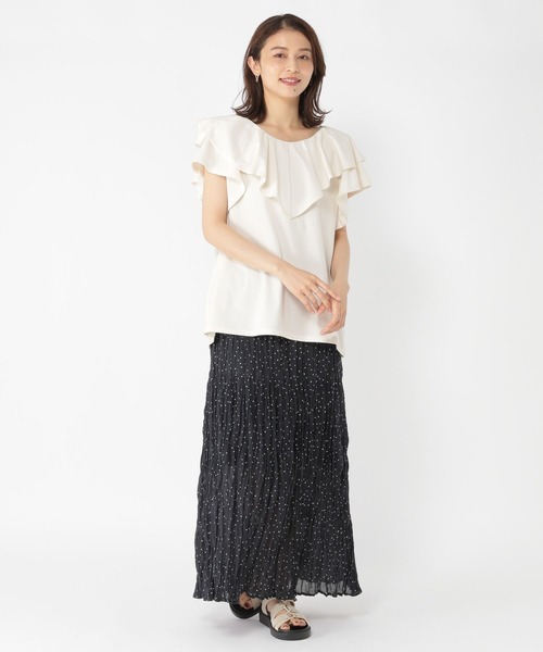 tシャツ フリルカラープルオーバー レディース studio CLIP（スタディオクリップ）の「フリルカラープル