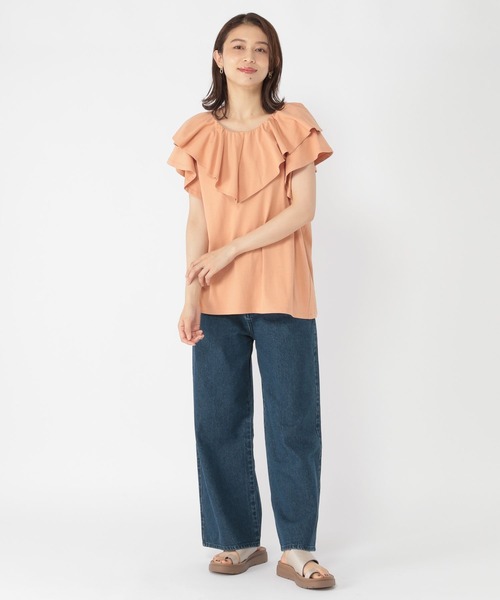 tシャツ フリルカラープルオーバー レディース studio CLIP（スタディオクリップ）の「フリルカラープル