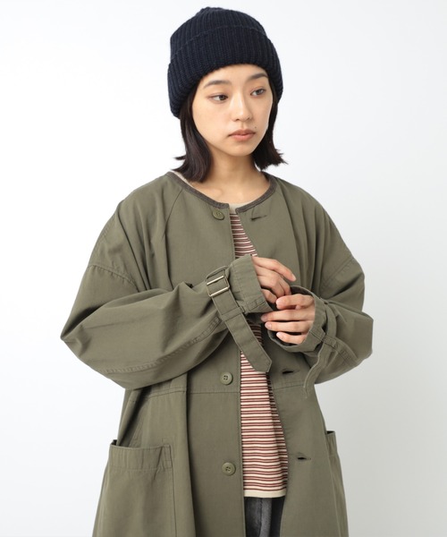 RNA URCH ⿻ コットン ミリタリー ジャケット ライトコート 秋 カーキ RNA URCH ⿻ コットン ミリタリー ジャケット ライトコート 秋 カーキ