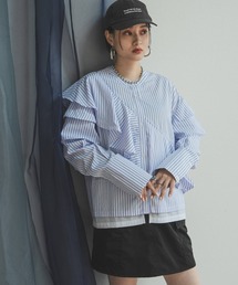 bohmal | 配色切替フリルシャツ(シャツ/ブラウス)