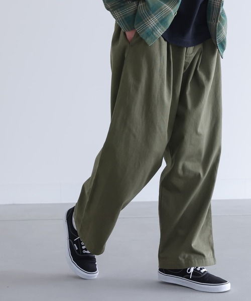 n'OrLABEL（ノアールレーベル）の「『ワイドチノイージーパンツ』（チノパンツ・メンズ・ブラック/カーキ・M/L）」の3枚目の写真