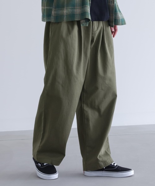 n'OrLABEL（ノアールレーベル）の「『ワイドチノイージーパンツ』（チノパンツ・メンズ・ブラック/カーキ・M/L）」の4枚目の写真