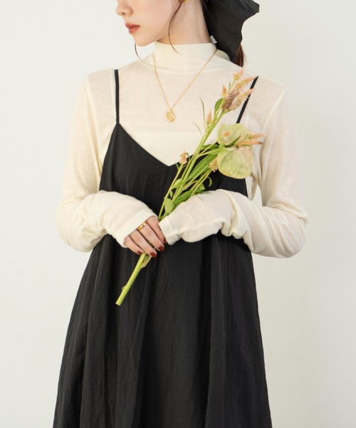 hinari（ヒナリ）の「バルーンシルエットワンピース（ワンピース・レディース・アイボリー/ブラック・FREE/SMALL）」の13枚目の写真