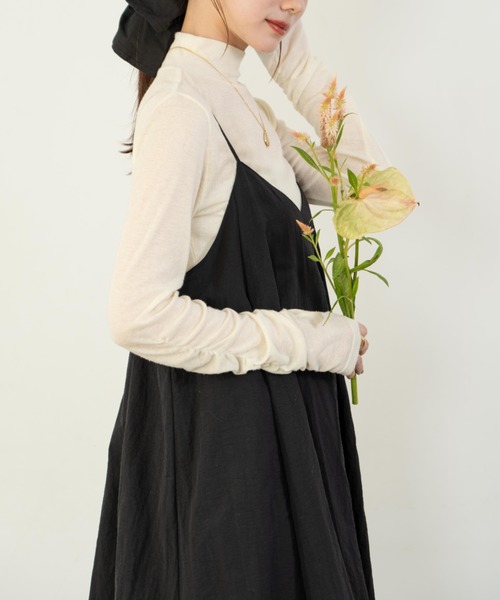 hinari（ヒナリ）の「バルーンシルエットワンピース（ワンピース・レディース・アイボリー/ブラック・FREE/SMALL）」の15枚目の写真