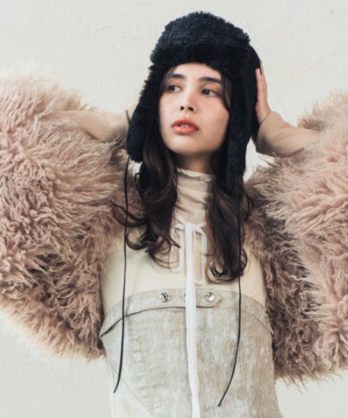 ORIENT MILLINERY（オリエント ミリナリー）の「モスコ（キャップ・レディース・ブラック/ベージュ・FREE）」の7枚目の写真