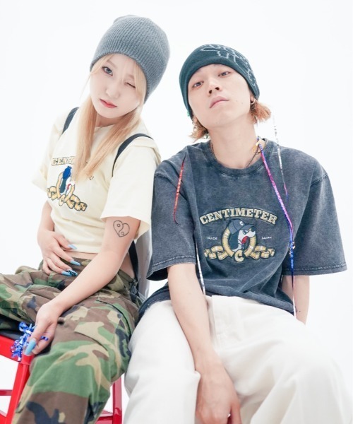centimeter(センチメーター)の「golden logo tee(Tシャツ/カットソー・メンズ・アイボリー/杢グレー/スミクロ・MEDIUM/LARGE/X-LARGE)」の15枚目の写真