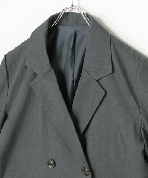 notch.(ノッチ)の「ダブルテーラージャケット(テーラードジャケット・レディース・グレー/ブラック・M)」の12枚目の写真