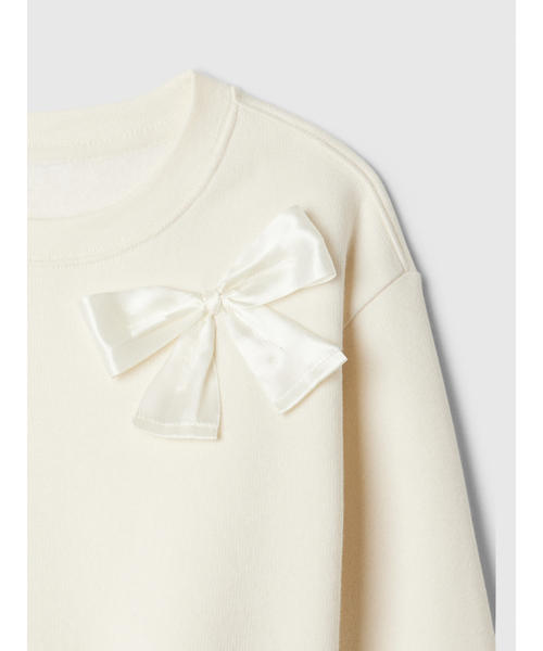 シルビアンヘッチ◆可愛いふっくらスリーヴ！白コットンスウェットトレーナー！XXS セール】babyGap 3Dグラフィック スウェット・トレーナー