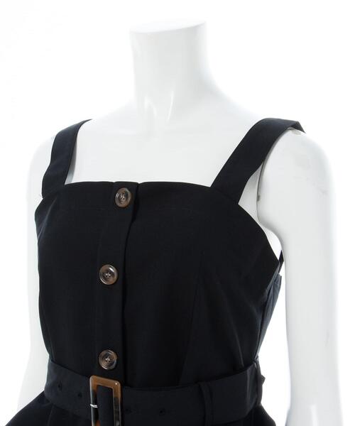 INGNI（イング）の「【WEB限定】ビスチェ＋パンツ／セットアップ（サロペット/オーバーオール・レディース・グレー/ブラック・M）」の7枚目の写真