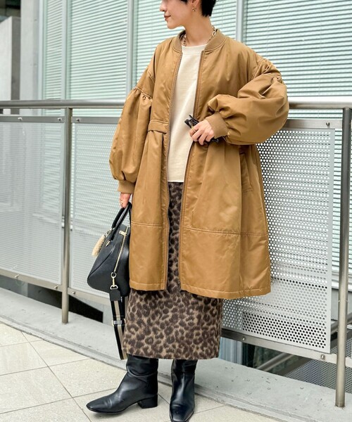 ノーリーズ　MA1風コート　バルーンコート ノーリーズ NOLLEY'S MA1風コート （ブラック） - ファッション通販