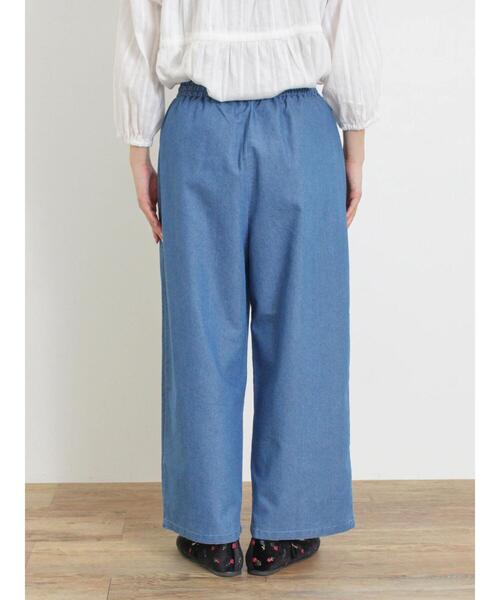 Samansa Mos2（サマンサ モスモス）の「【M/Lサイズ】デニムイージーストレートパンツ（その他パンツ・レディース・ブルー/ネイビー・M/L）」の5枚目の写真