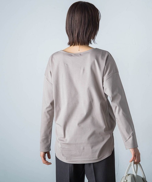 LAUTREAMONT / ロートレアモン 【WEB限定】UVスムースカットソー≪洗濯機で洗える≫ WEB限定】UV/接触冷感スムースカットソー≪洗濯機で洗える≫（T