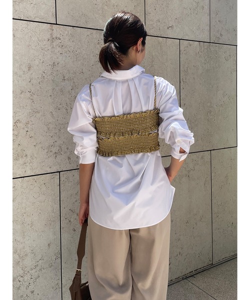 Stylevoice for xxx（スタイルヴォイスフォー）の「ギャザービスチェブラウスセット（シャツ/ブラウス・レディース・ブラック/マスタード/ライトピンク・FREE）」の14枚目の写真