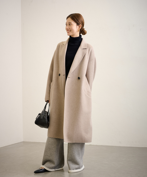 ENFOLD グレー ダブルブレスト コート 36 ENFOLD グレー ダブルブレスト コート 36 ENFOLD グレー ダブル