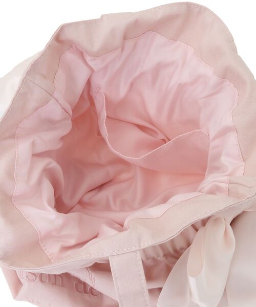 Maison de FLEUR（メゾンドフルール）の「EC限定キャンバスダブルリボントートバッグ（トートバッグ・レディース・イエロー/アイボリー/ブラック/ライトブルー/ピンク/ラベンダー/ミント・FREE）」の16枚目の写真