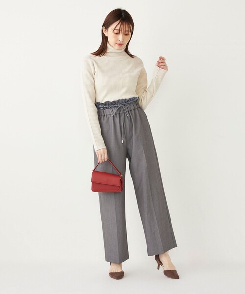 セール】SHIPS Colors:〈手洗い可能〉ラメ リブ タートルネック ニット