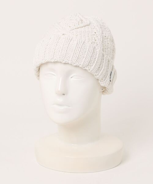 BANKS(バンクス)の「BEANIE/BANKS(バンクス)シンプルデザインケーブル編みニットキャップ(ニットキャップ/ビーニー・メンズ・オフホワイト/カーキ/ブラウン・FREE)」の1枚目の写真