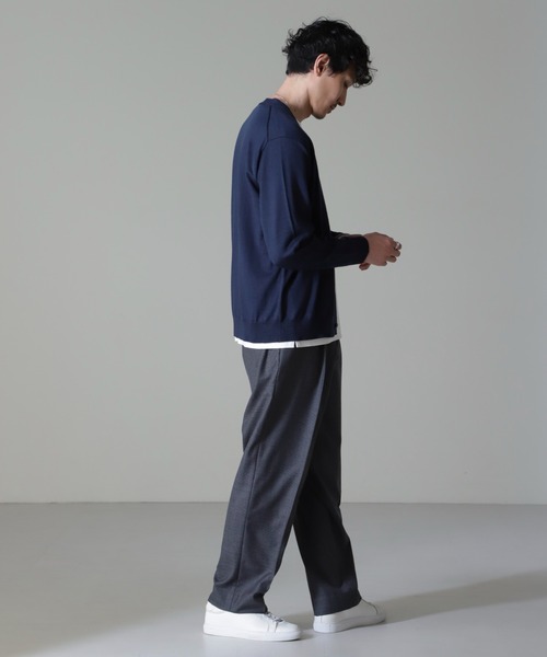 NANO universe（ナノユニバース）の「タスマニアミックスベーシックカーディガン（カーディガン/ボレロ・メンズ・ネイビー/チャコール/ブラック/ブラウン・L/XL/S/M）」の17枚目の写真