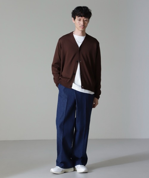 NANO universe（ナノユニバース）の「タスマニアミックスベーシックカーディガン（カーディガン/ボレロ・メンズ・ネイビー/チャコール/ブラック/ブラウン・L/XL/S/M）」の22枚目の写真
