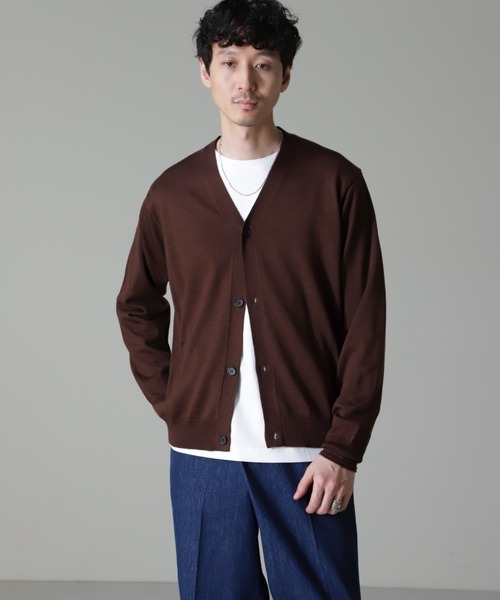 NANO universe（ナノユニバース）の「タスマニアミックスベーシックカーディガン（カーディガン/ボレロ・メンズ・ネイビー/チャコール/ブラック/ブラウン・L/XL/S/M）」の21枚目の写真