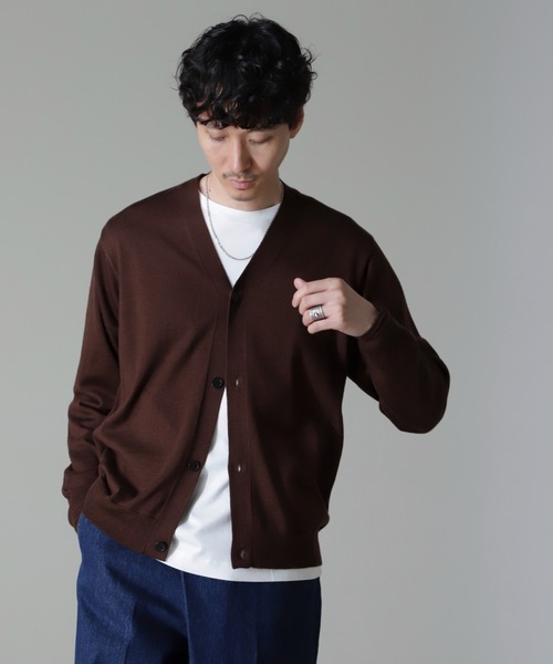 NANO universe（ナノユニバース）の「タスマニアミックスベーシックカーディガン（カーディガン/ボレロ・メンズ・ネイビー/チャコール/ブラック/ブラウン・L/XL/S/M）」の20枚目の写真