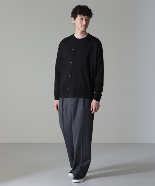 NANO universe（ナノユニバース）の「タスマニアミックスベーシックカーディガン（カーディガン/ボレロ・メンズ・ネイビー/チャコール/ブラック/ブラウン・L/XL/S/M）」の5枚目の写真
