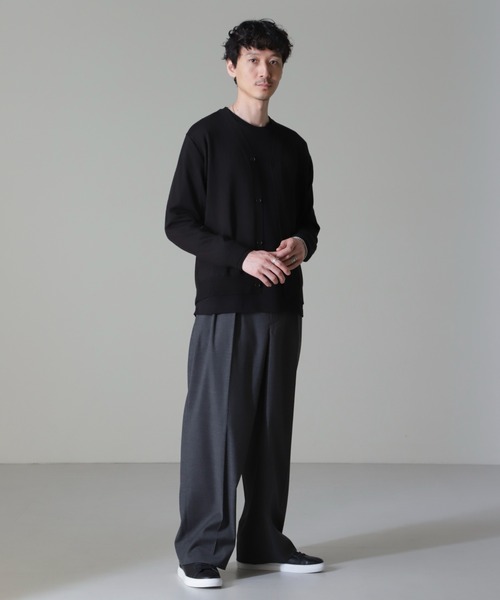 NANO universe（ナノユニバース）の「タスマニアミックスベーシックカーディガン（カーディガン/ボレロ・メンズ・ネイビー/チャコール/ブラック/ブラウン・L/XL/S/M）」の6枚目の写真