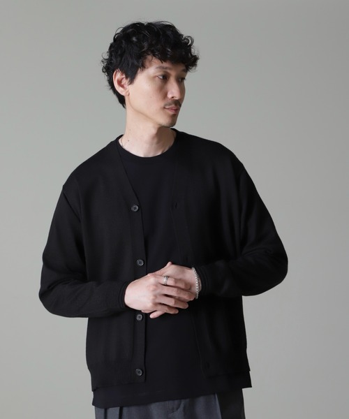 NANO universe（ナノユニバース）の「タスマニアミックスベーシックカーディガン（カーディガン/ボレロ・メンズ・ネイビー/チャコール/ブラック/ブラウン・L/XL/S/M）」の15枚目の写真