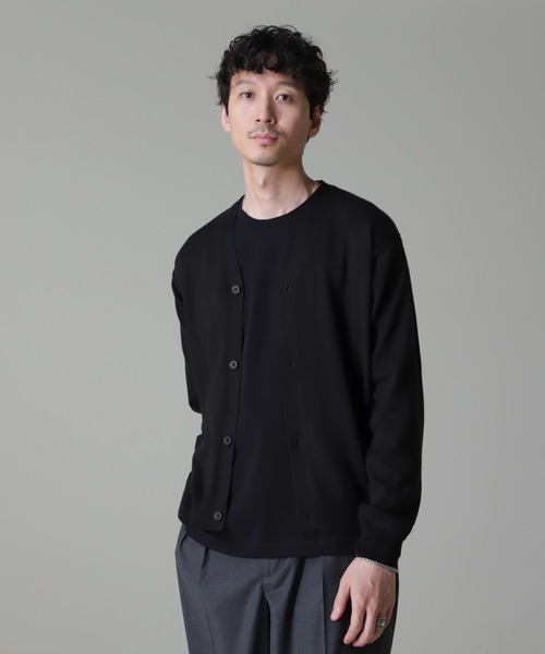 NANO universe（ナノユニバース）の「タスマニアミックスベーシックカーディガン（カーディガン/ボレロ・メンズ・ネイビー/チャコール/ブラック/ブラウン・L/XL/S/M）」の16枚目の写真