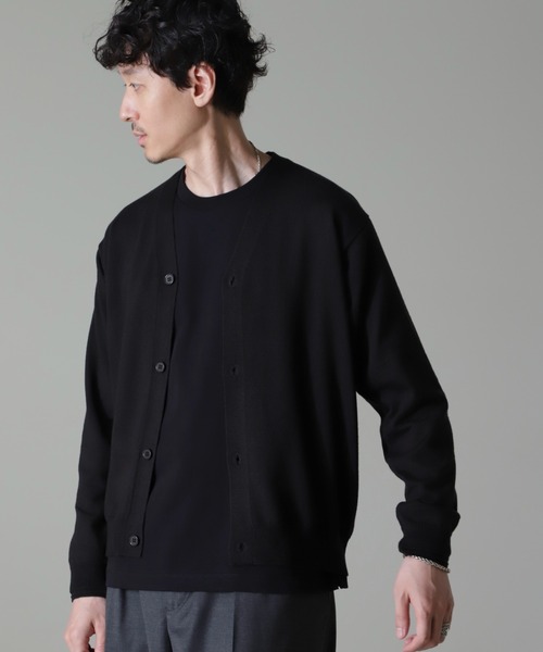 NANO universe（ナノユニバース）の「タスマニアミックスベーシックカーディガン（カーディガン/ボレロ・メンズ・ネイビー/チャコール/ブラック/ブラウン・L/XL/S/M）」の14枚目の写真