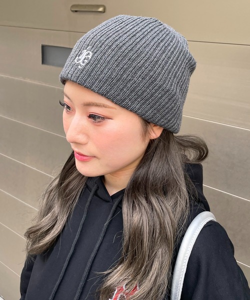 SPIRALGIRL(スパイラルガール)の「【iScreamコラボ】オリジナルロゴ刺繍ビーニー(ニットキャップ/ビーニー・レディース・グレー・FREE)」の7枚目の写真