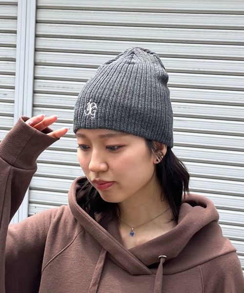 SPIRALGIRL(スパイラルガール)の「【iScreamコラボ】オリジナルロゴ刺繍ビーニー(ニットキャップ/ビーニー・レディース・グレー・FREE)」の3枚目の写真