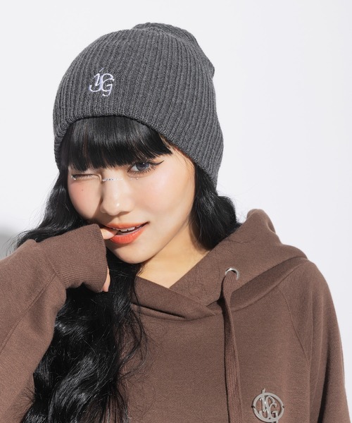 SPIRALGIRL(スパイラルガール)の「【iScreamコラボ】オリジナルロゴ刺繍ビーニー(ニットキャップ/ビーニー・レディース・グレー・FREE)」の6枚目の写真