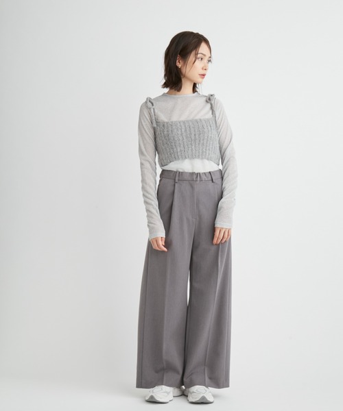 emmi（エミ）の「ラメシアーカットトップス（Tシャツ/カットソー