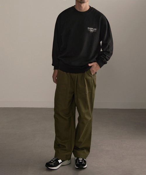 MAISON CLUB（メゾンクラブ）の「【MAISON CLUB】SURPLUS PRO-Military One Point Sweater /ミリタリーワンポイントスウェット　裏毛　オーバーサイズ（スウェット・メンズ・ブラック/カーキ/グレー・L/XL）」の15枚目の写真