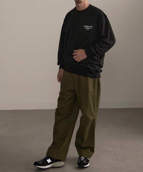 MAISON CLUB（メゾンクラブ）の「【MAISON CLUB】SURPLUS PRO-Military One Point Sweater /ミリタリーワンポイントスウェット　裏毛　オーバーサイズ（スウェット・メンズ・ブラック/カーキ/グレー・L/XL）」の16枚目の写真