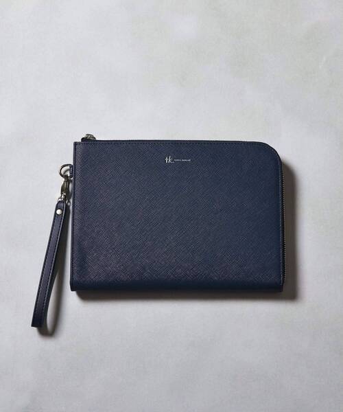 tk.TAKEO KIKUCHI（ティーケータケオキクチ）の「◆サフィアーノPVCクラッチバッグ（クラッチバッグ・メンズ・ブルー系その他/ブラック・00）」の2枚目の写真